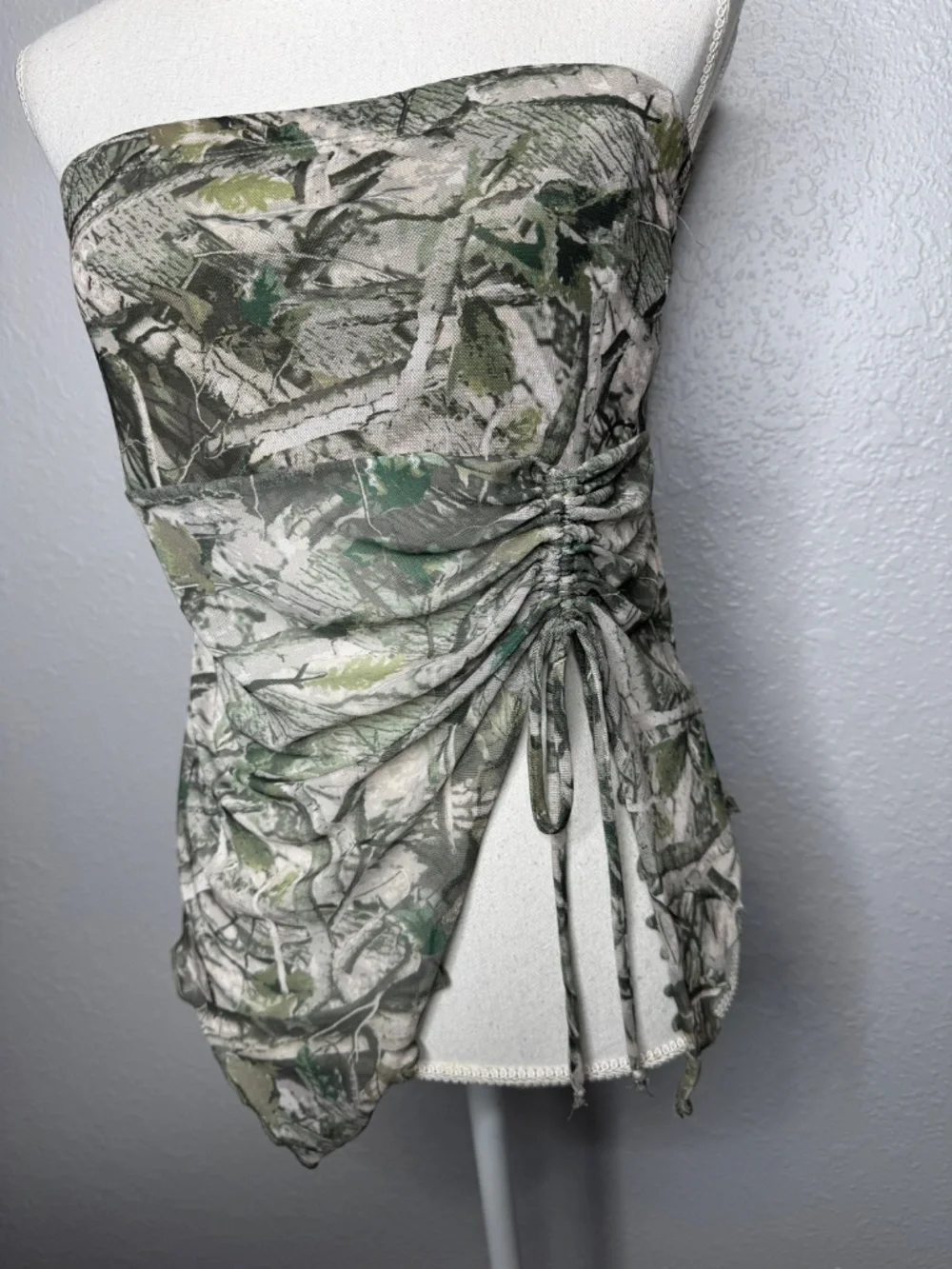Rebellious Dreamer‎ XL camouflage strapless ruching top